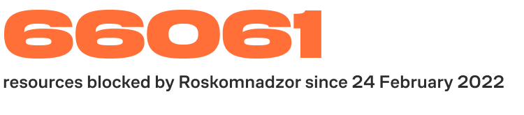 since February 24, 2022, Roskomnadzor has blocked 66,061 Internet resources.